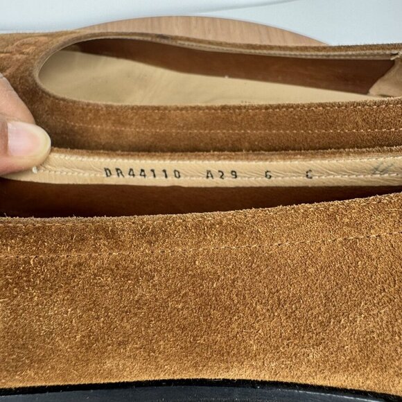 Salvatore‎ Ferragamo Brown Suede Platform Wedge Slip-On Shoes Size 6 - Picture 7 of 8